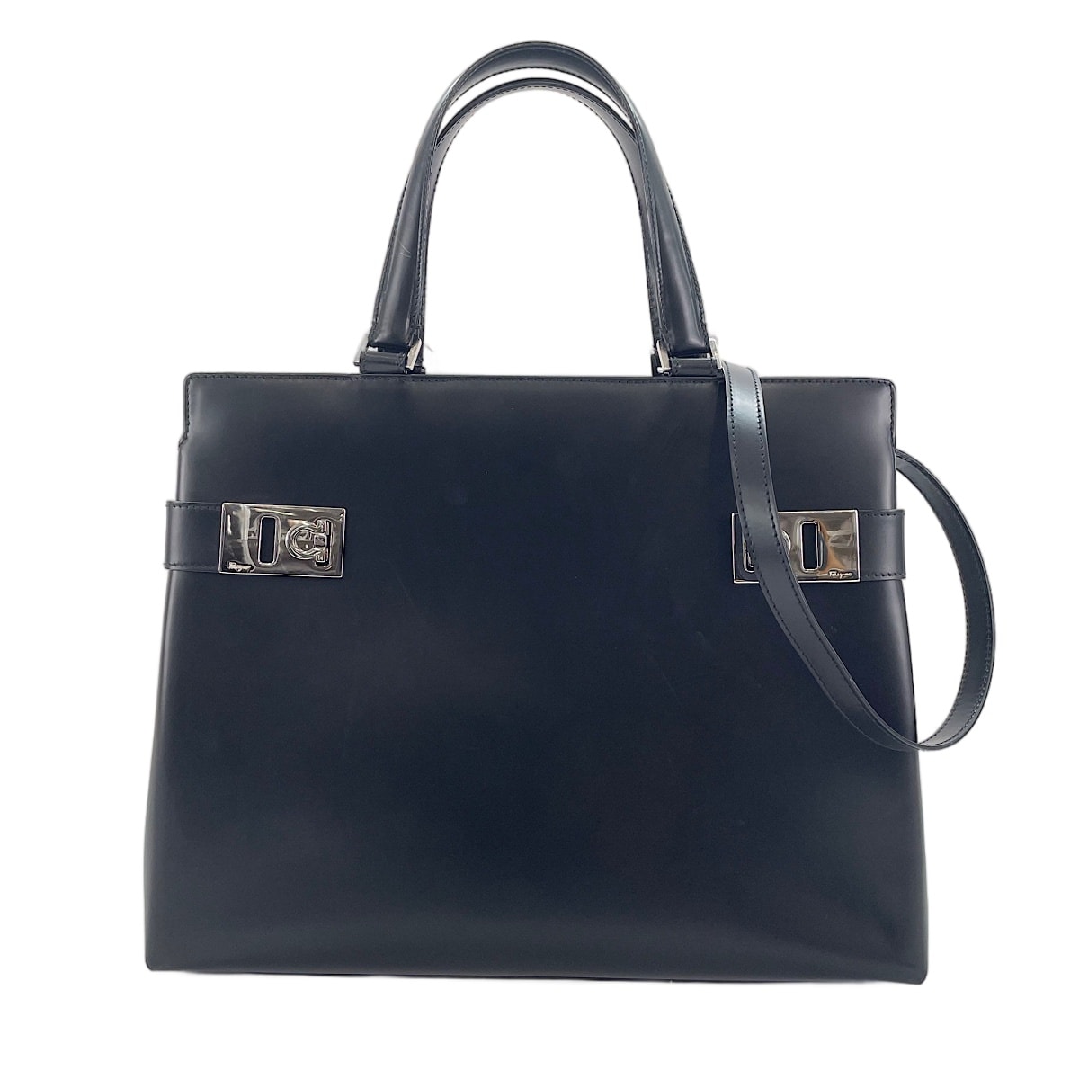 フェラガモ FERRAGAMO レザー 2WAY, ガンチーニ ハンドバッグ【中古】