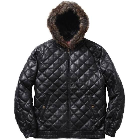 Supreme Quilted Leather Hooded Jacket