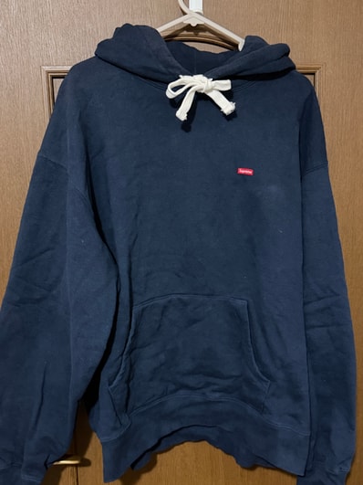 Supreme Small Box Drawcord Hooded Sweatshirt "Navy"