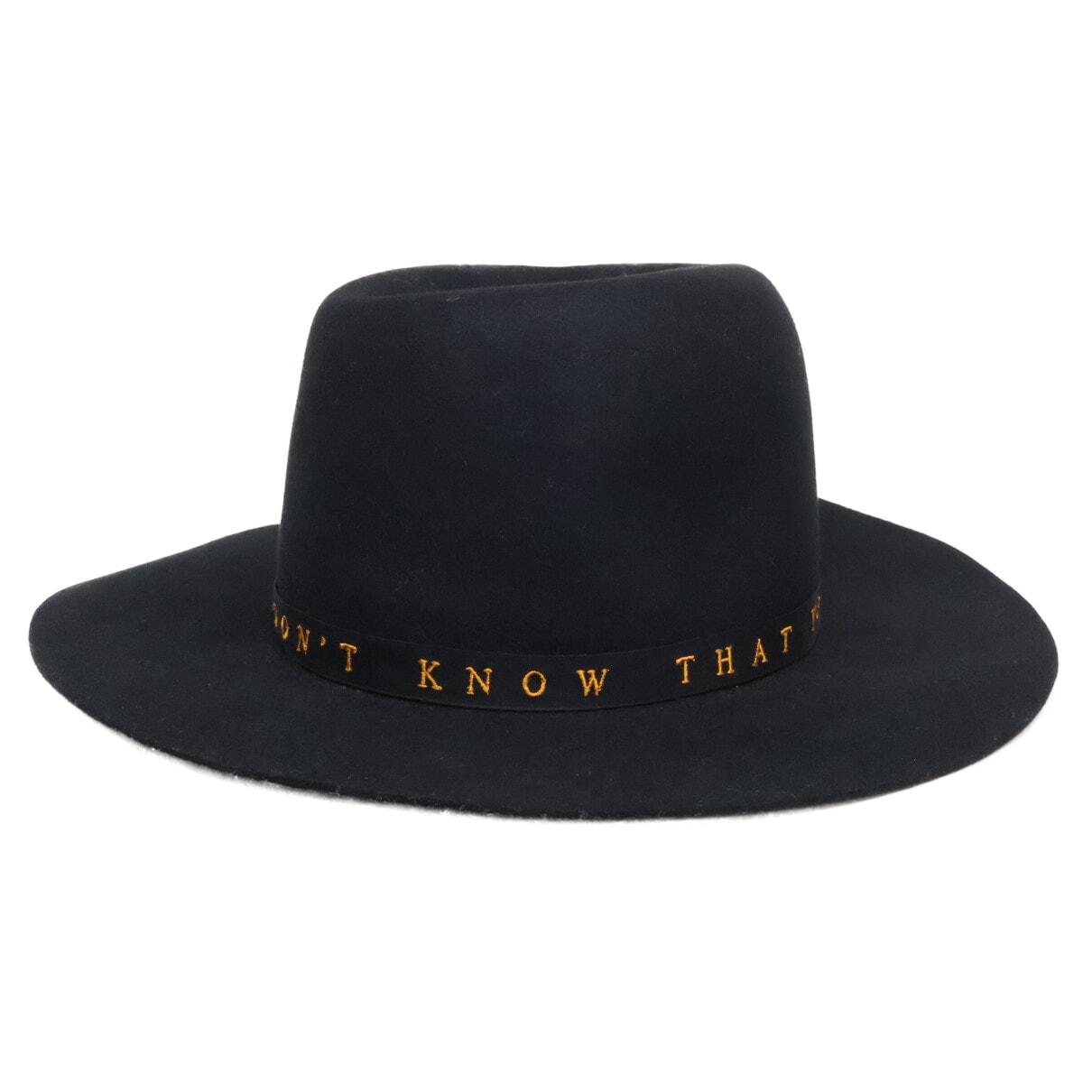 ヒステリックグラマー x STETSON ステットソン 【美品】02173QH07 MESSAGE 刺繍リボンハット L