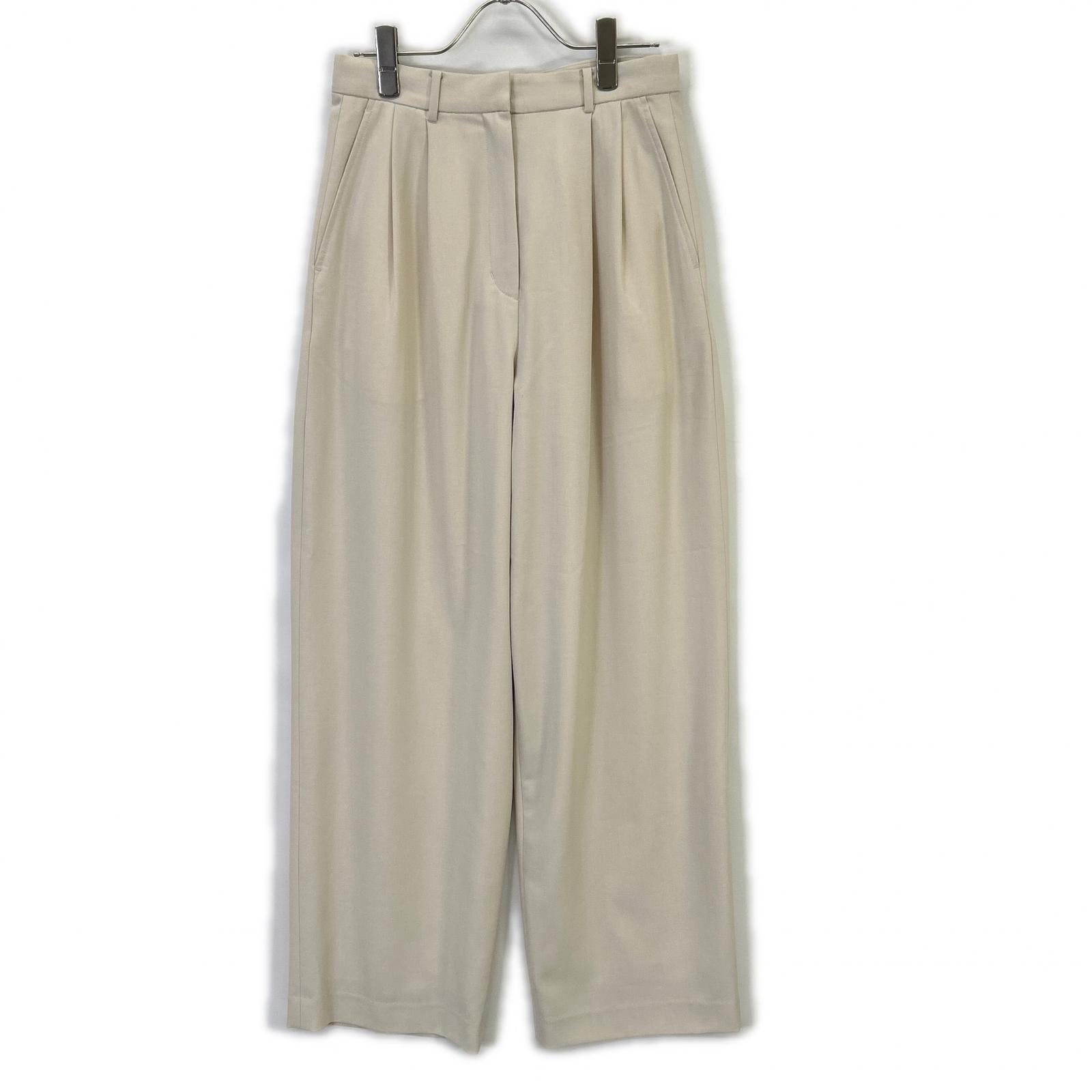 クラネ 19110-7202 25AW アイボリー BASIC TUCK PANTS 1
