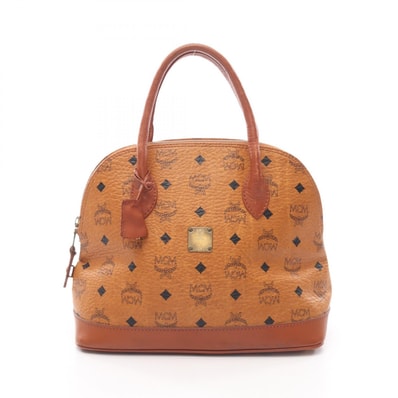 エム・シー・エム MCM ヴィセトス ハンドバッグ バッグ レザー レディース ブラウン系 【中古】