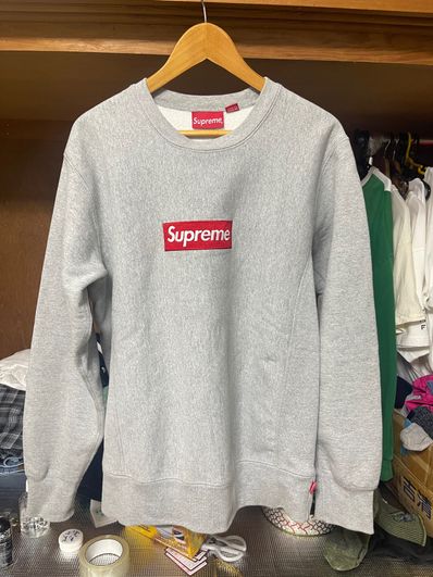 Supreme Box Logo Crewneck Sweatshirt "Ash Grey" (18FW)