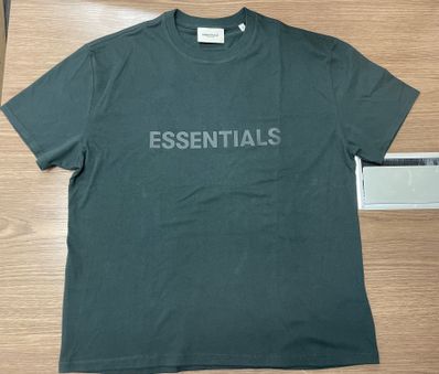 FEAR OF GOD ESSENTIALS 3D Silicon Applique Boxy T-Shirt "Black"