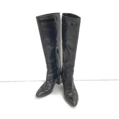 トッズ ホースビット金具 レザーロングブーツ 38 1/2A