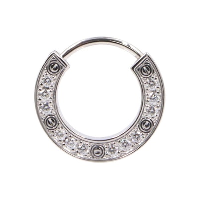 カルティエ CARTIER ラブピアス ダイヤ ピアス ジュエリー K18WG(ホワイトゴールド) ダイヤモンド レディース シルバー系 / クリア系 CRB8301424 【中古】