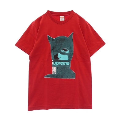 Supreme シュプリーム Tシャツ 13SS CAT WOMAN TEE キャットウーマン プリント 半袖 Tシャツ カットソー レッド系 M【極上美品】【中古】