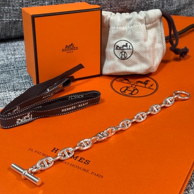 Hermes Chaine D'ancre MM Bracelet "Silver"
