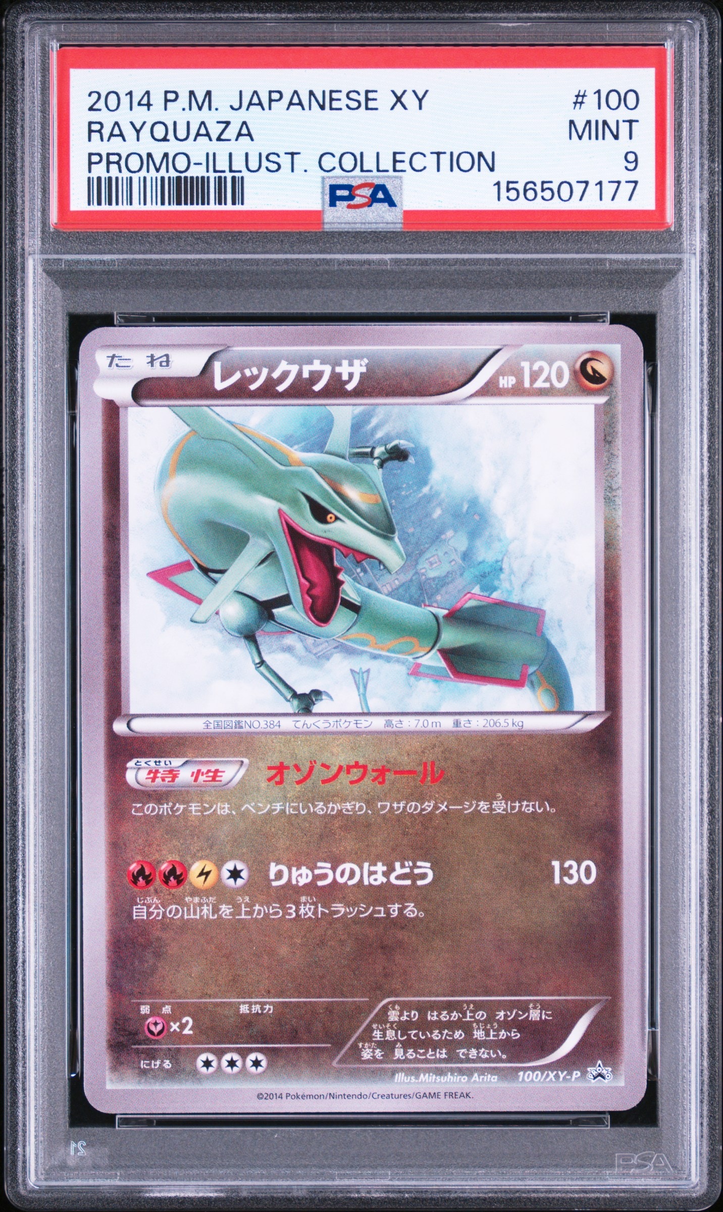 PSA9】レックウザ イラストコレクション: プロモ[XY-P 100/XY-P