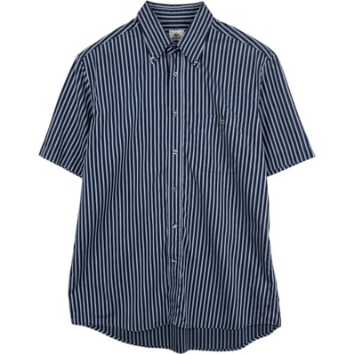 古着 ラコステ LACOSTE 半袖 ボタンダウン ストライプシャツ メンズL相当/eaa625529