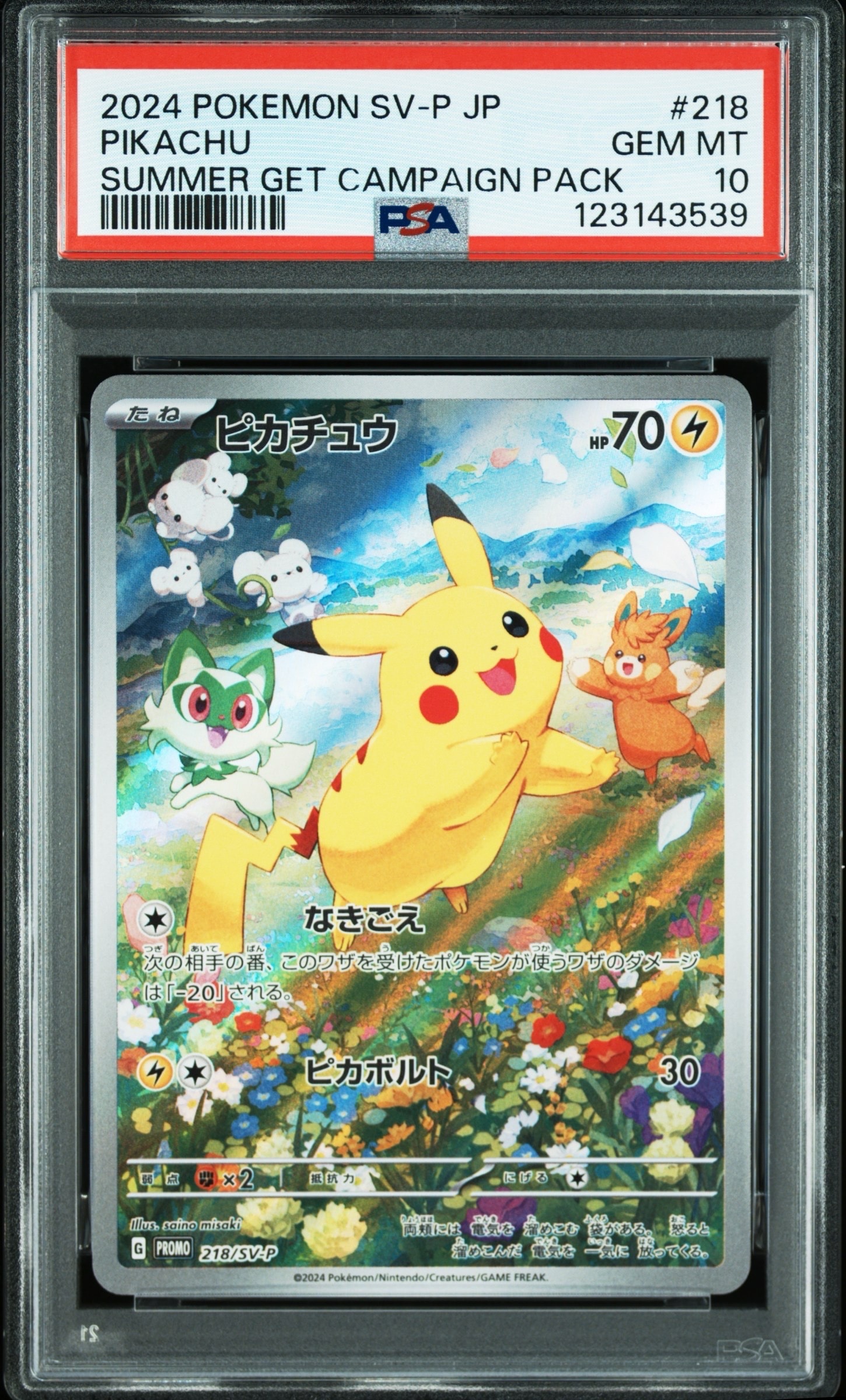 ピカチュウ P [SV-P 218](プロモカードパック「ポケカの夏がキタ!プロモカードGetキャンペーン!」)