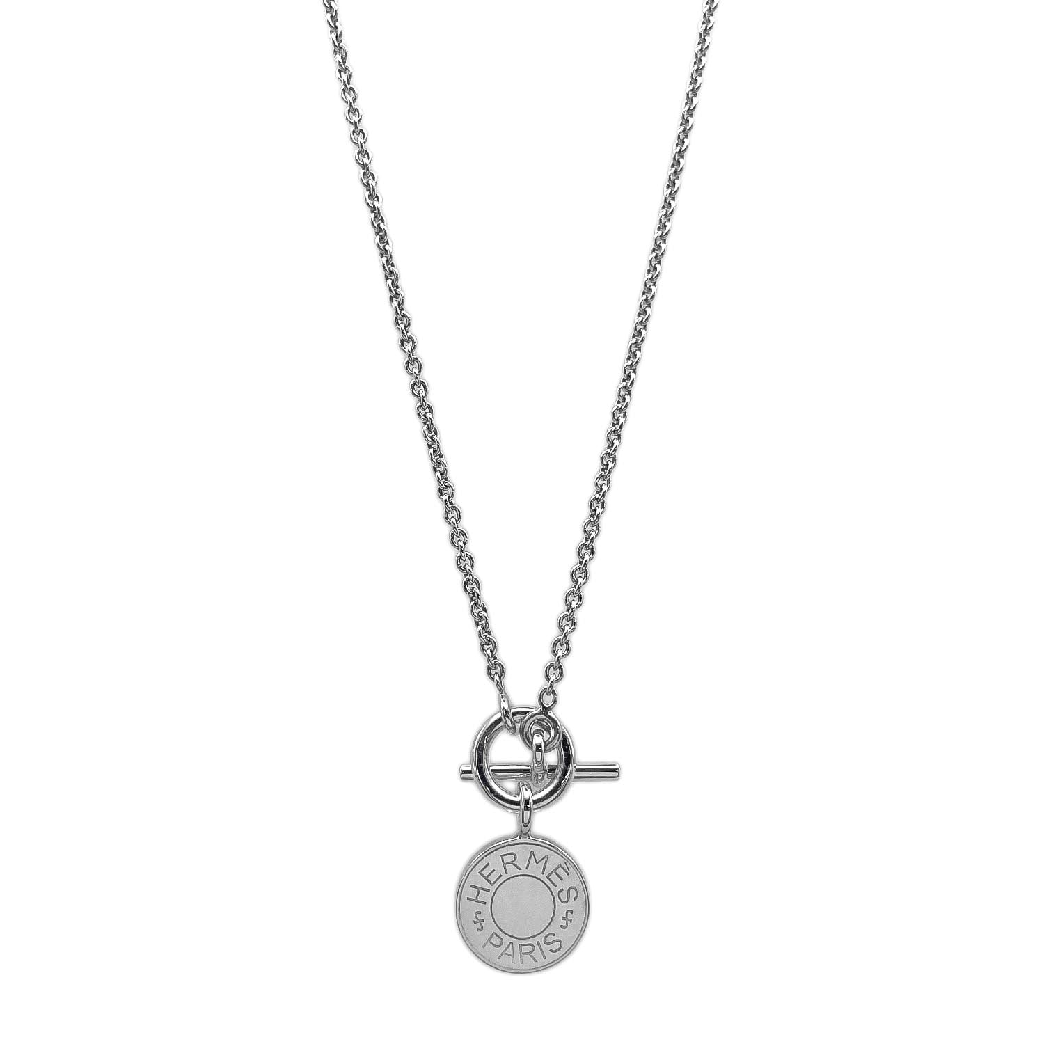 HERMES エルメス アミュレット セリエ クルードセル ネックレス
 ペンダント トグル SV925 シルバー 新品仕上済 ユニセックス
 【中古】