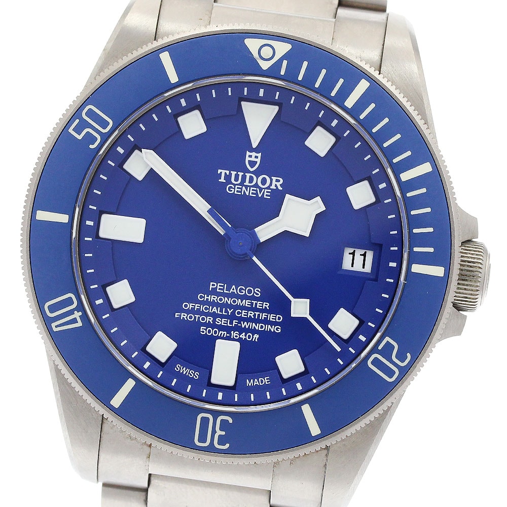 ☆良品 ★箱・保 チュードル ペラゴス デイト 25600TB メンズ 【中古】