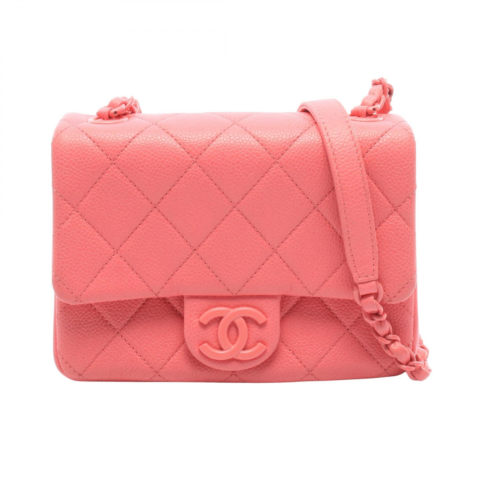 シャネル CHANEL ミニマトラッセ ショルダーバッグ バッグ キャビアスキン(グレインドカーフ) レディース ピンク系 AS1784 【中古】