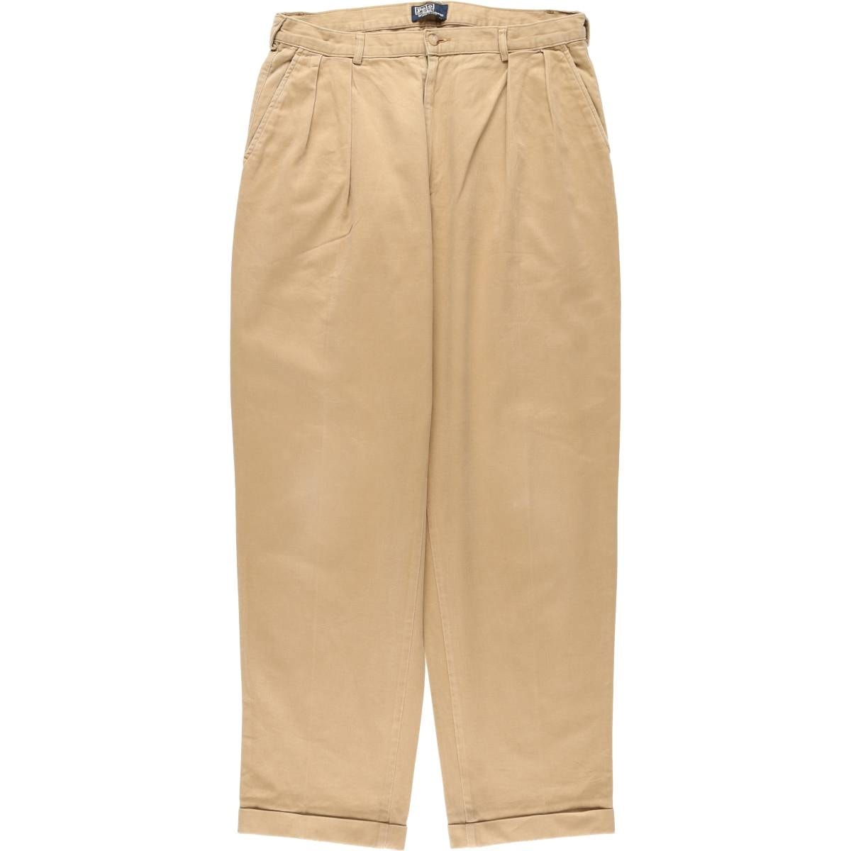 古着 ラルフローレン Ralph Lauren POLO by Ralph Lauren ツータック チノパンツ USA製 メンズw34相当/eaa538556