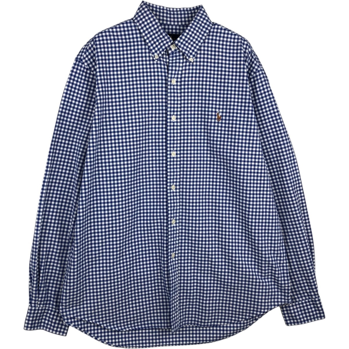 古着 ラルフローレン Ralph Lauren ギンガムチェック 長袖 ボタンダウンチェックシャツ メンズL相当/eaa614253