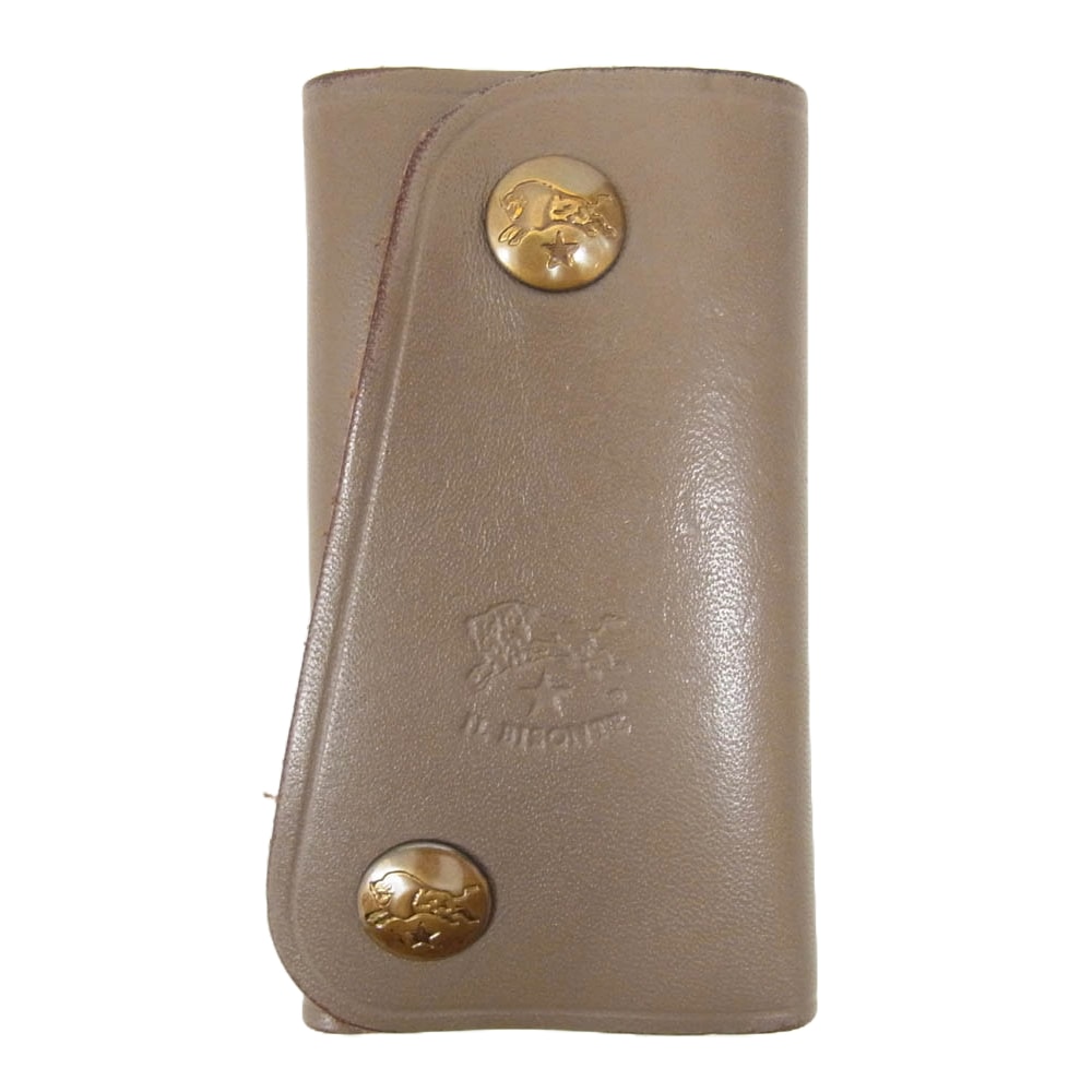 IL BISONTE イルビゾンテ レザー C0910 ピンクベージュ系 Wホック財布 IL BISONTE - IL BISONTE イルビゾンテ レザー C0910 ピンクベージュ系