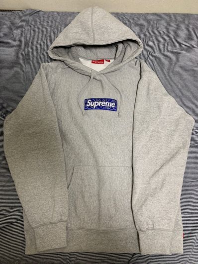 Supreme Bandana Box Logo Hooded Sweatshirt "Grey"