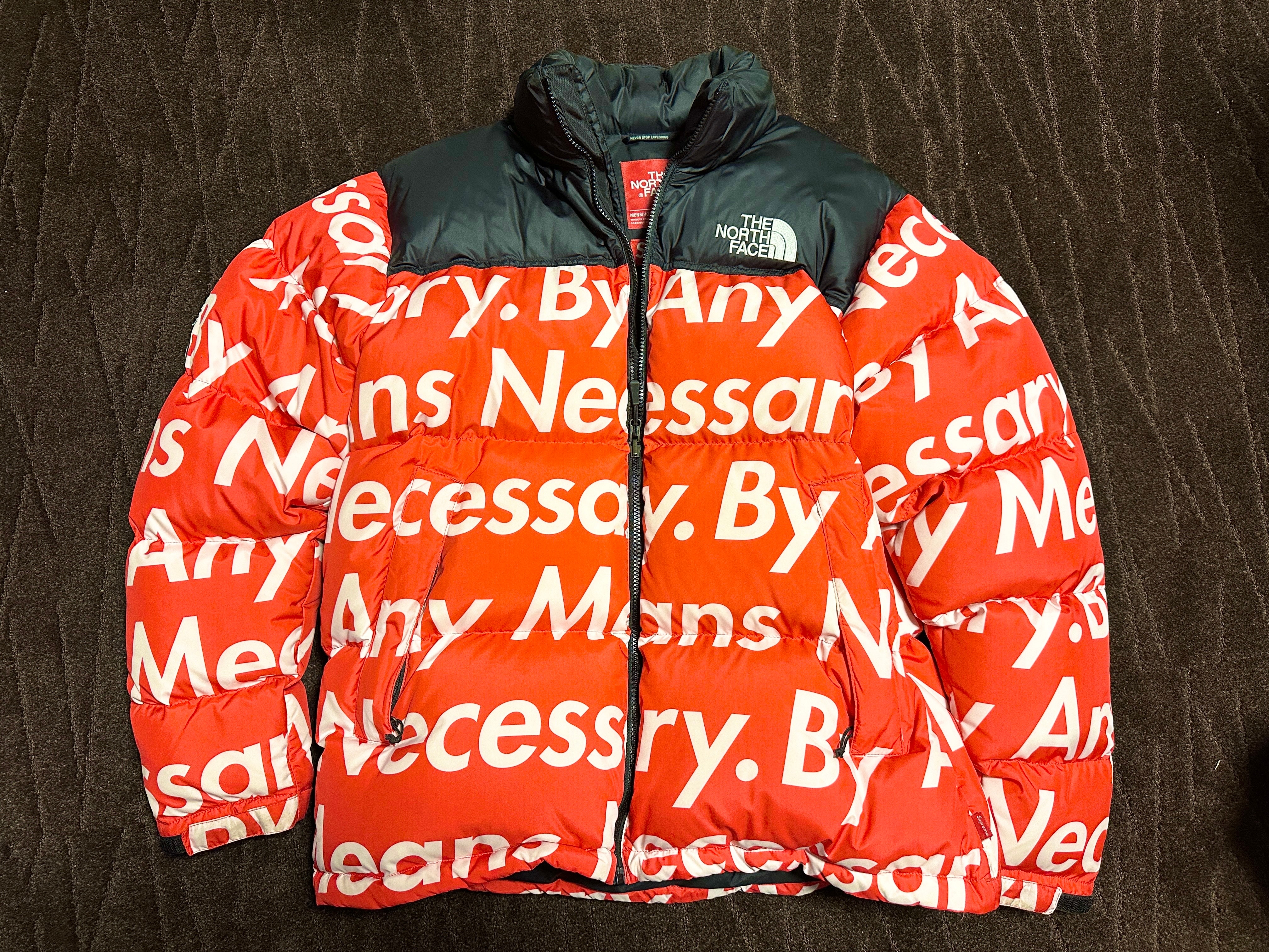 Supreme x The North Face By Any Means Nuptse Jacket "Red"