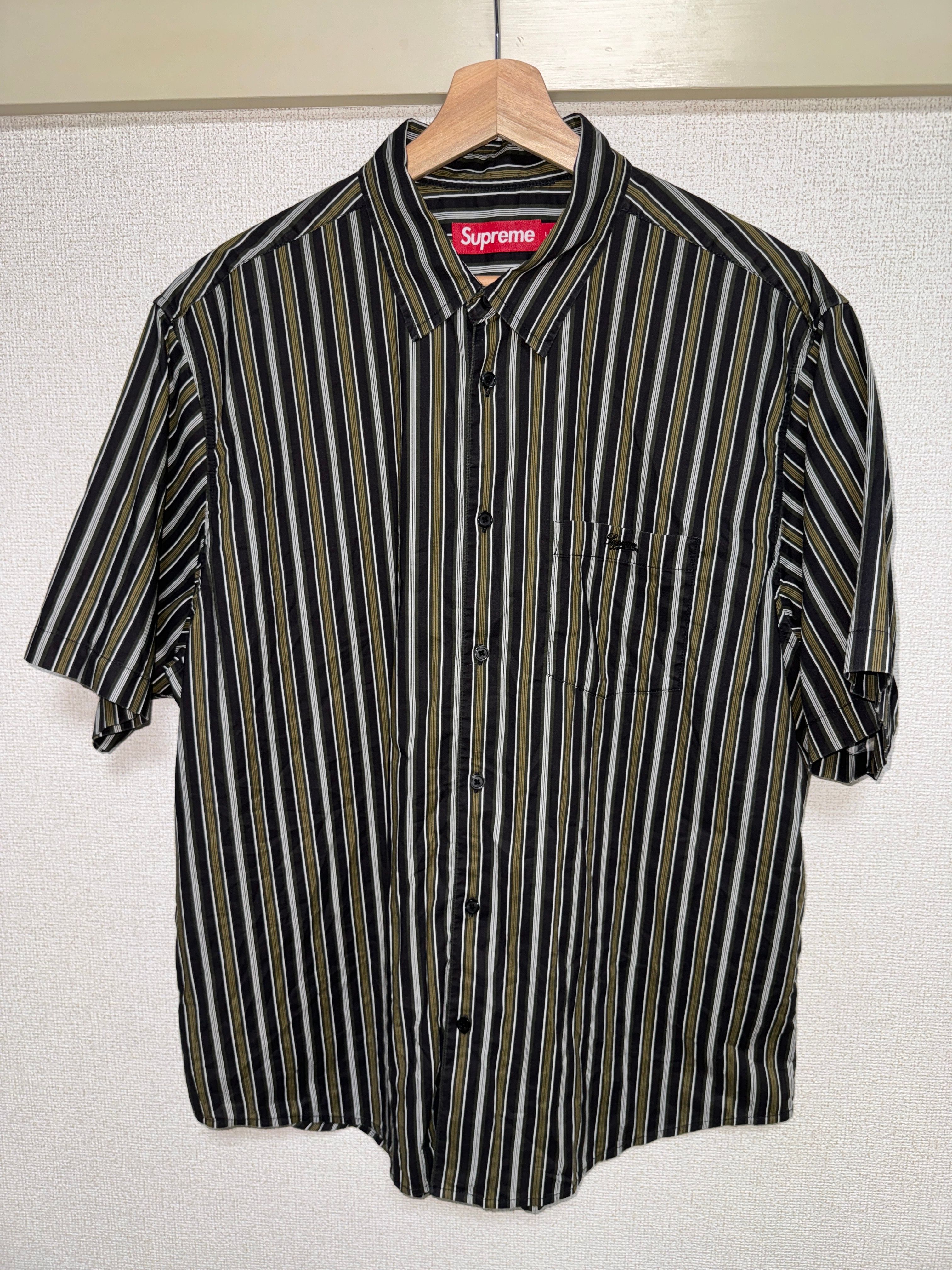 Supreme Loose Fit Multi Stripe S/S Shirt "Black"
