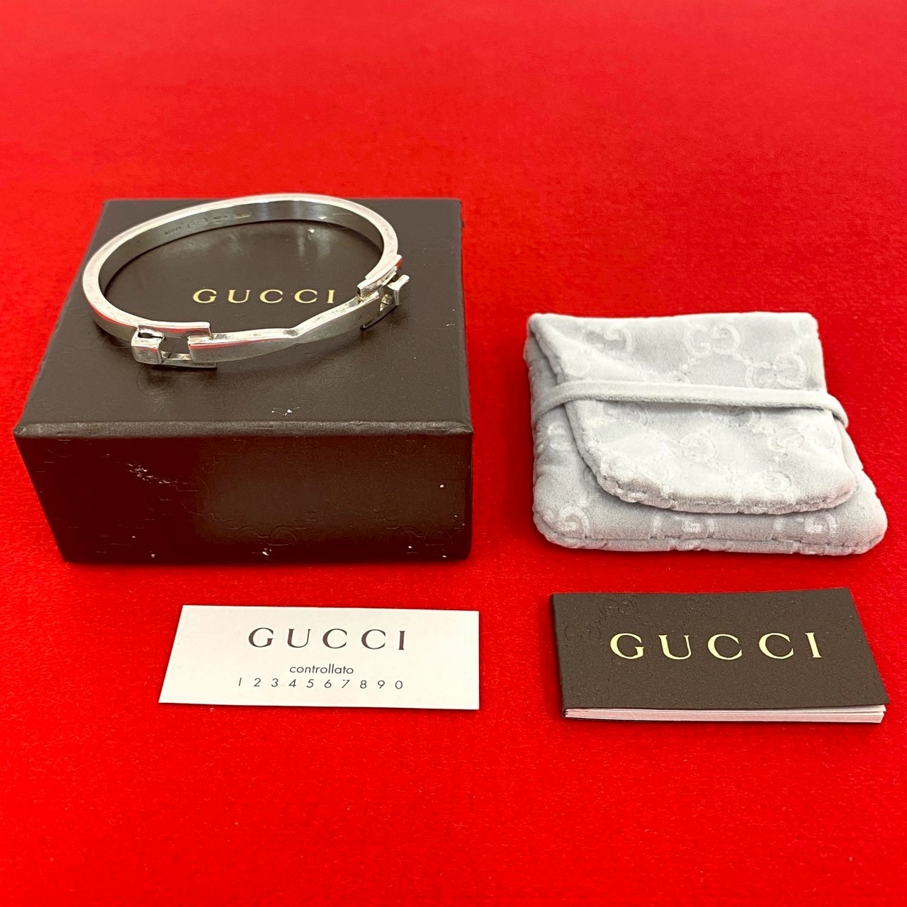 GUCCI グッチ ホースビット ベルト バングル シルバー925 バングル シルバー
56734