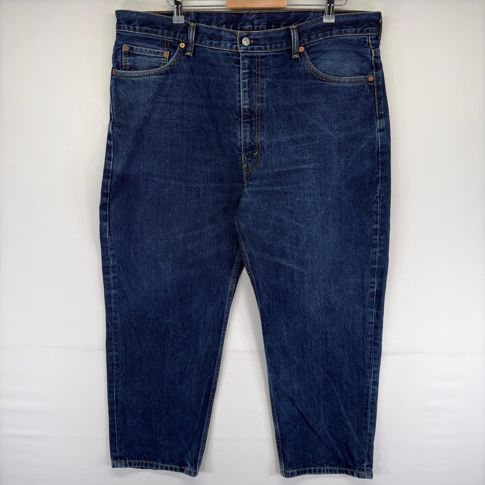 古着 リーバイス Levi's デニム パンツ 5ポケット 大きいサイズ テーパード 550 ジーンズ ジーパン W42 L30  ブルー系 メンズ