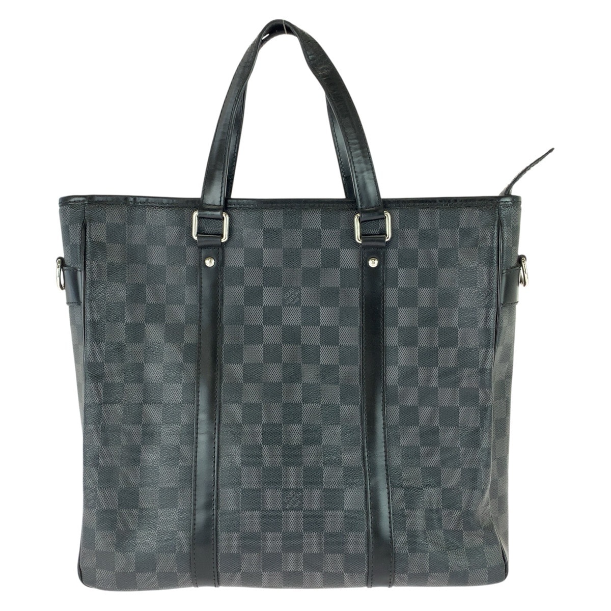 LOUIS VUITTON ルイヴィトン ダミエ グラフィット タダオ PM ブラック 黒 シルバー金具 PVC レザー/ ビジネスバッグ トートバッグ 1-0292565 【中古】