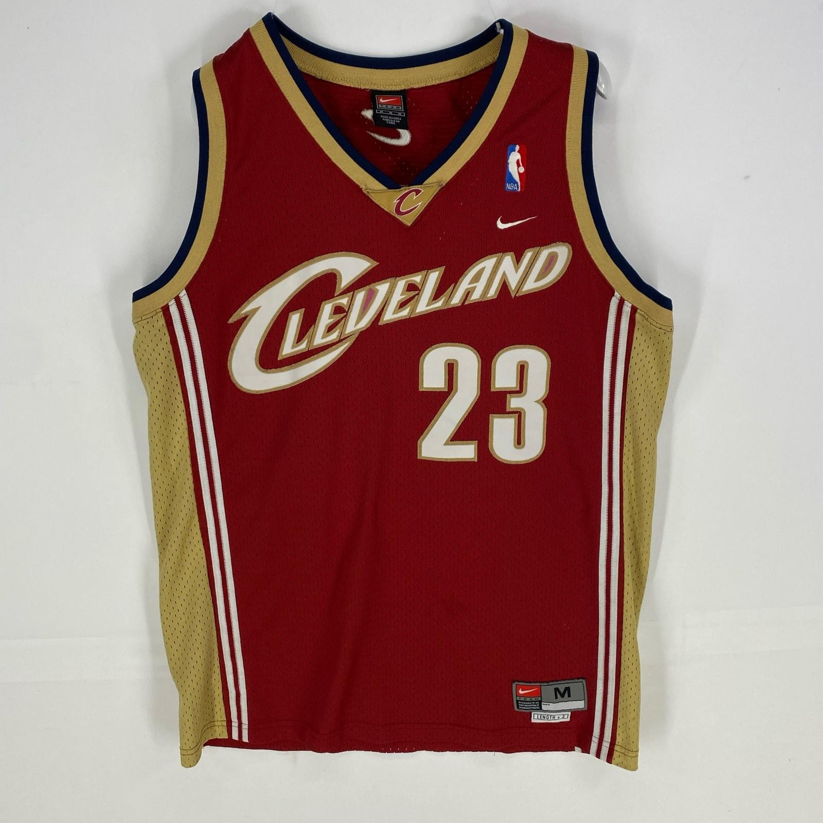古着 00’s/00年代 ナイキ NIKE ノースリーブ ゲームシャツ NBA ノースリーブ バスケット タンクトップ M  レッド系 メンズ