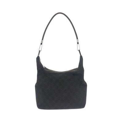 美品 GUCCI グッチ ブラウン ダークブラウン シルバー金具 GGキャンバス レザー/ ショルダーバッグ ハンドバッグ 601491 【中古】
