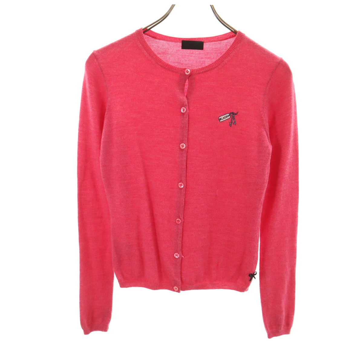 Paul Smith BLACK ポールスミス ブラック 長袖 ニットカーディガン M ピンク