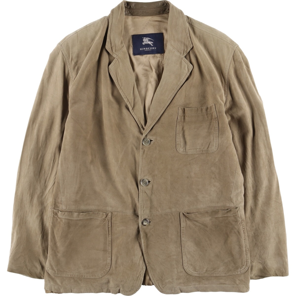 古着 バーバリー Burberry's BURBERRY LONDON スエードレザージャケット テーラードジャケット メンズL相当/evb032232
