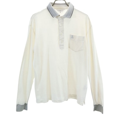 LANVIN SPORT ランバンスポール ゴルフ 長袖 ポロシャツ 38 アイボリー