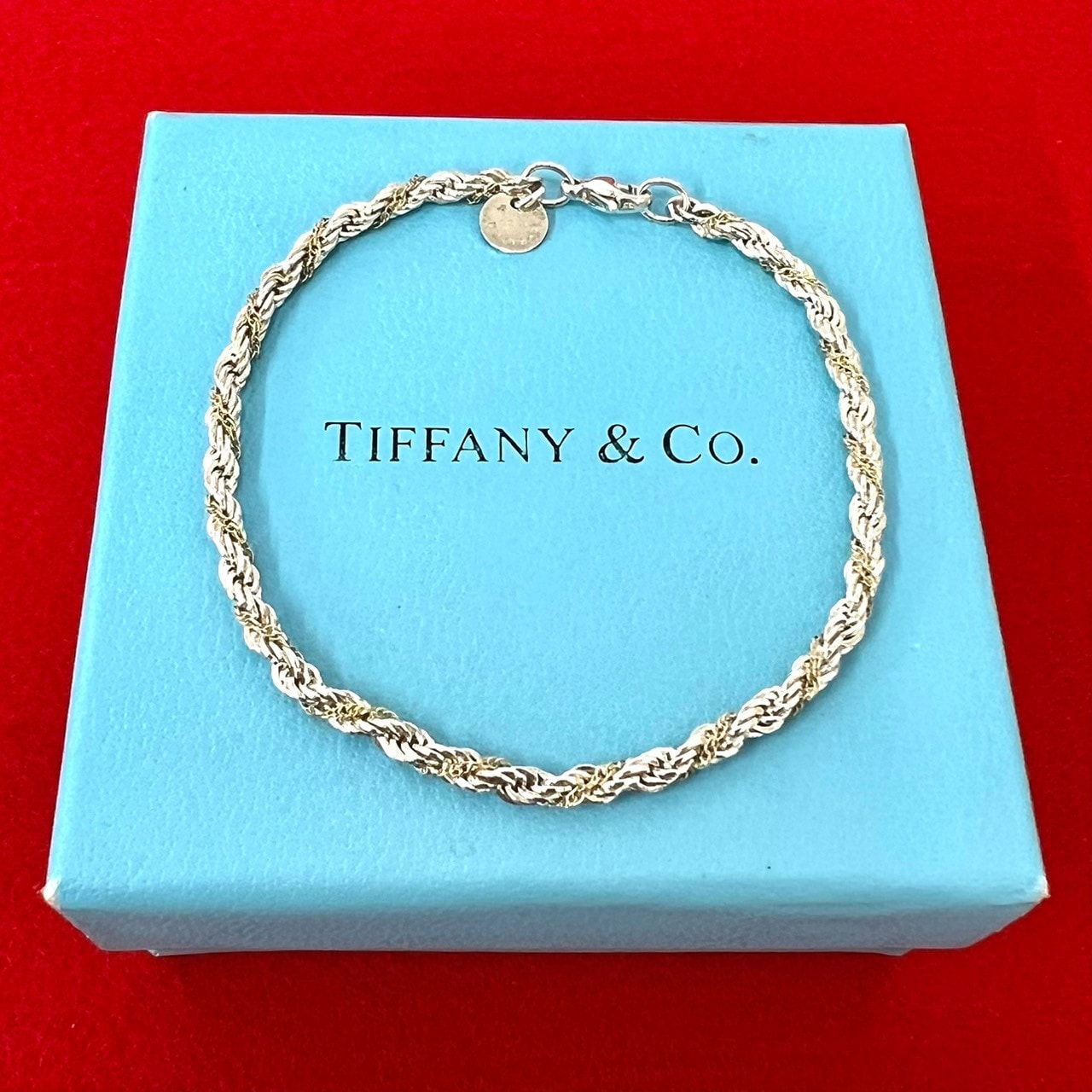 TIFFANY&Co. ティファニー ツイストロープ ブレスレット シルバー925 K18イエローゴールド ブレスレット シルバー
170-7