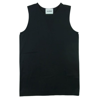 JIL SANDER ジルサンダー JSMS740727MS24380011 VEST SHIRT C1 LONG GW ノースリーブ ワンピース ブラック系 001 52【美品】【中古】