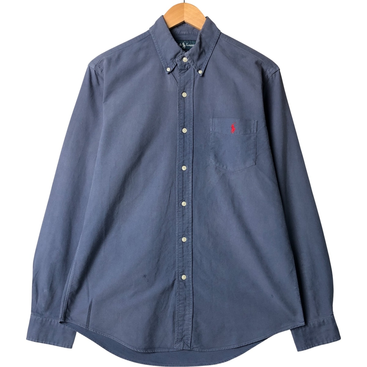 古着 ラルフローレン Ralph Lauren POLO by Ralph Lauren CUSTOM FIT 長袖 ボタンダウンシャツ メンズM相当/eaa585405