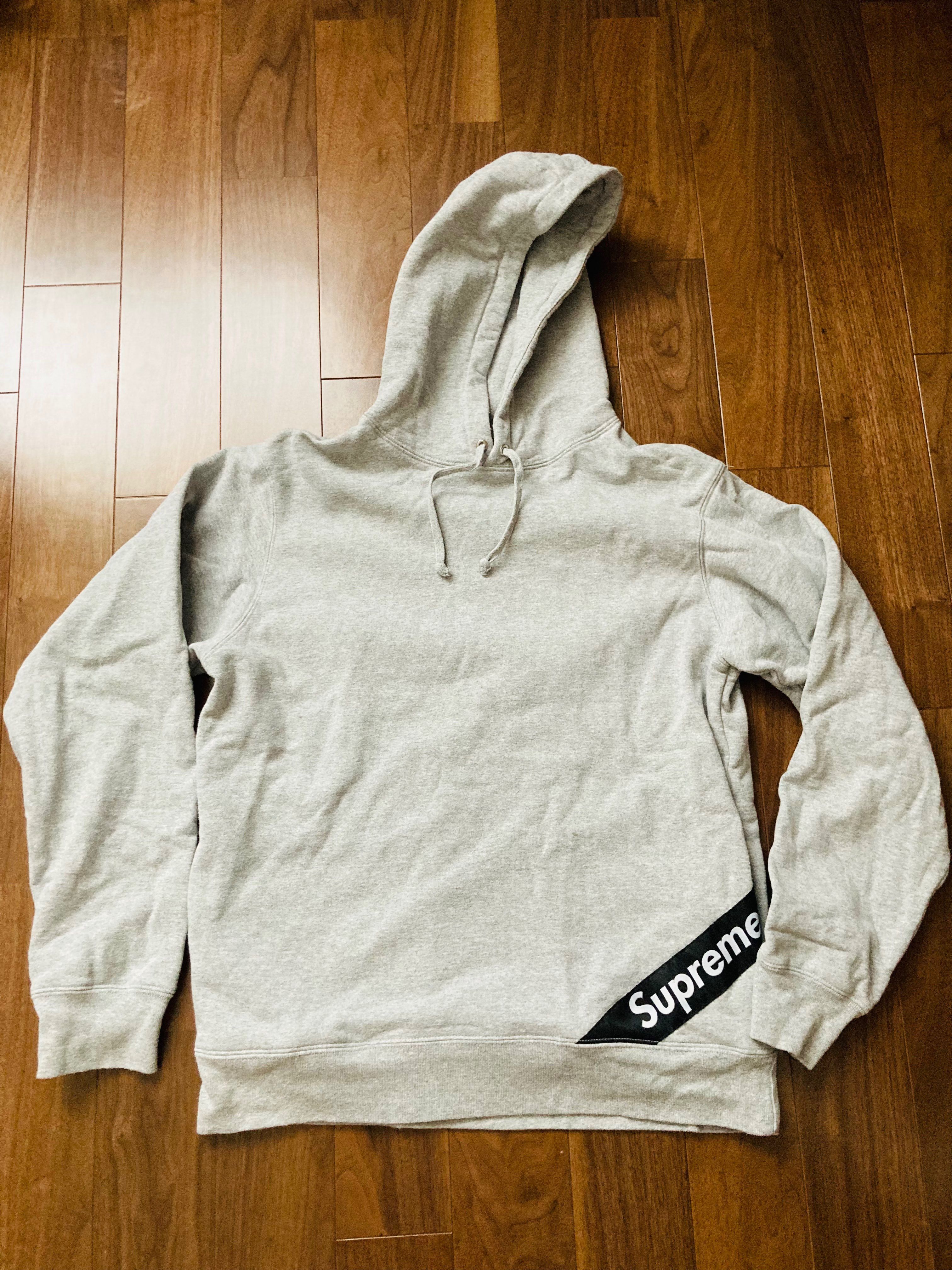 Supreme Corner Label Hooded Sweatshirt "Grey"