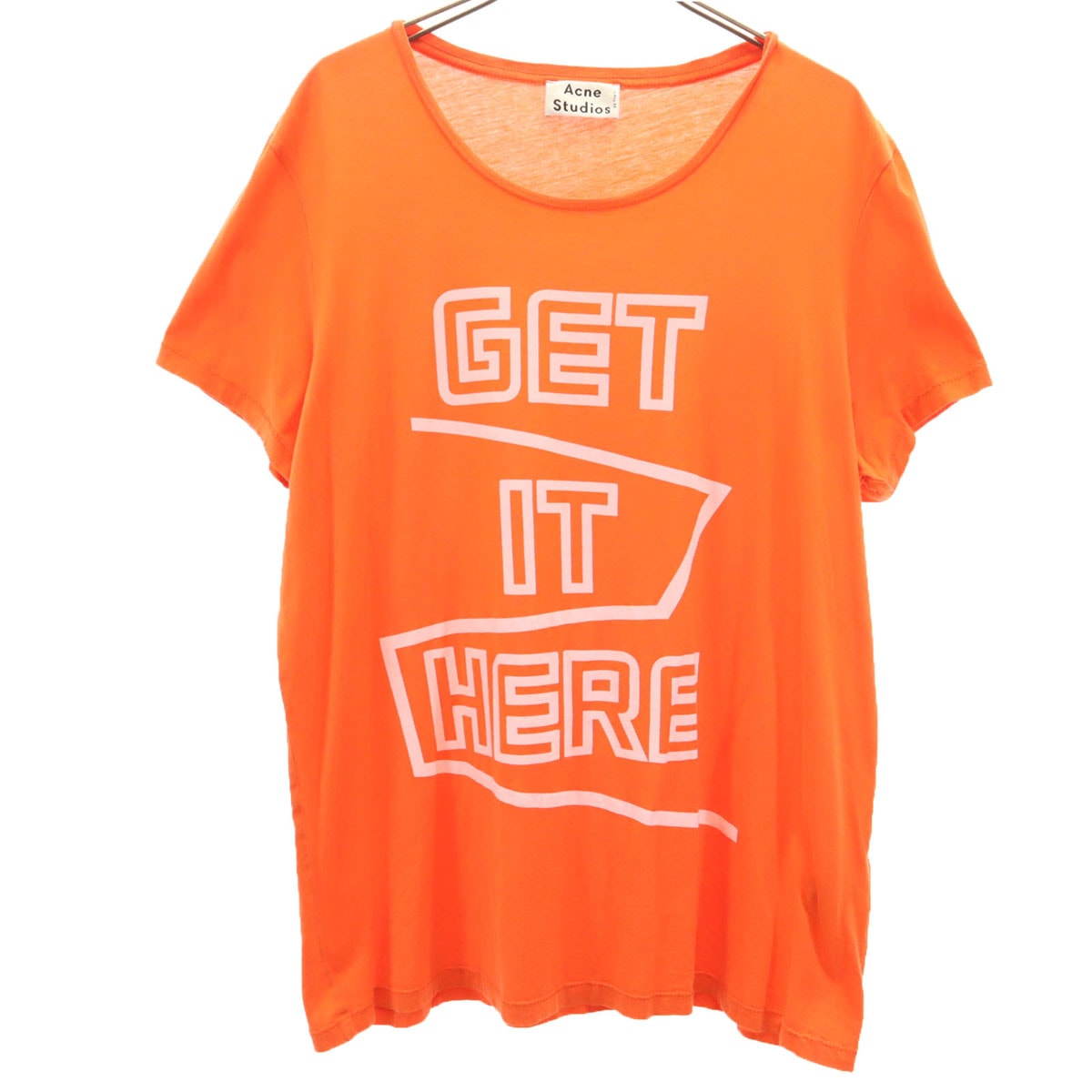 ACNE STUDIOS アクネストゥディオズ 半袖 ラウンドネック Tシャツ S オレンジ
