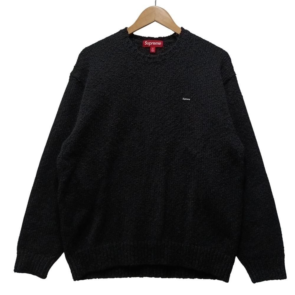 SUPREME シュプリーム 24SS Boucle Small Box Sweater ブークレ スモールボックス セーター コットン ブラック サイズ M 正規品 / 56084