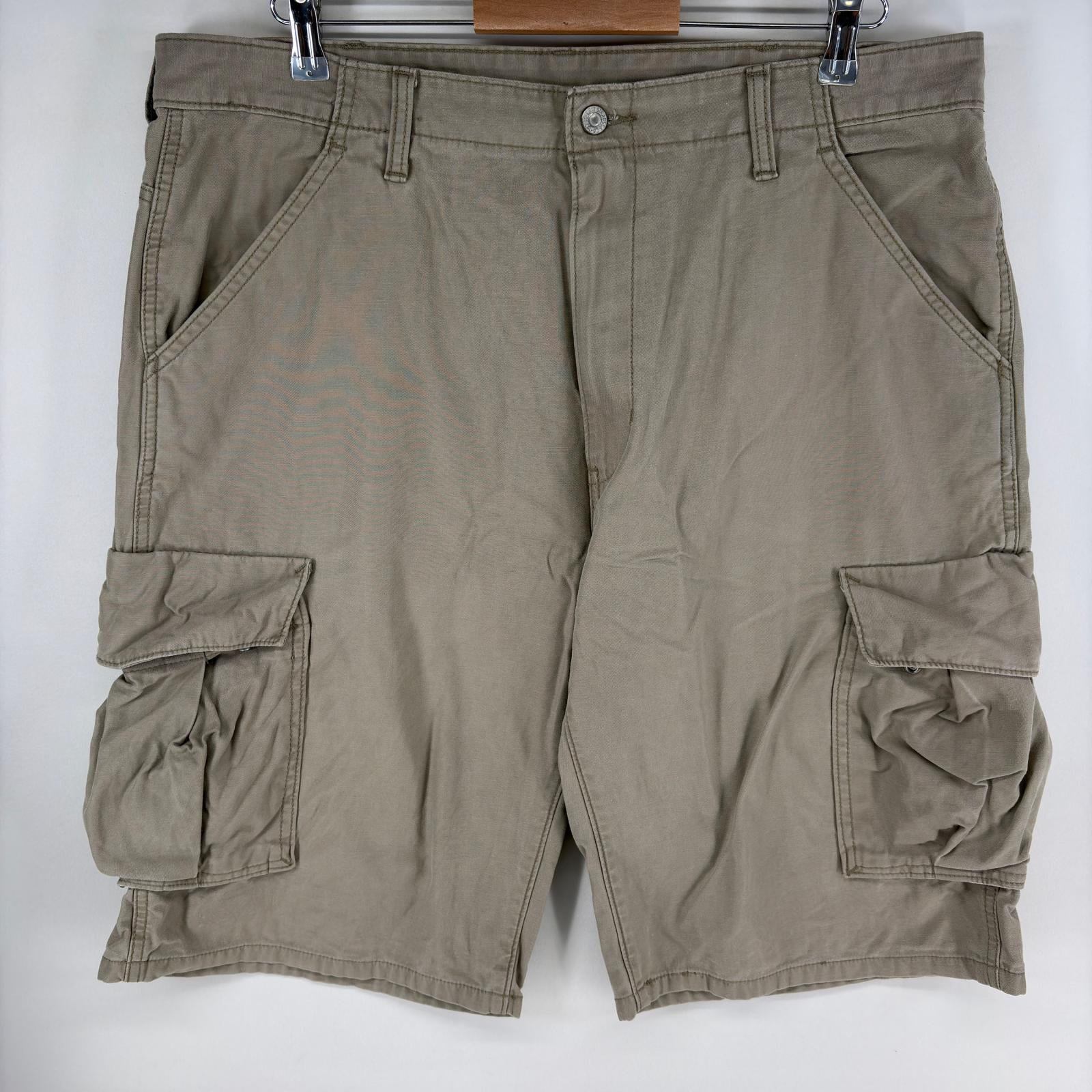 古着 リーバイス Levi's パンツ ショーツ ハーフパンツ ジッパーフライ カーゴ ワンポイントロゴ w38  グレー系 メンズ