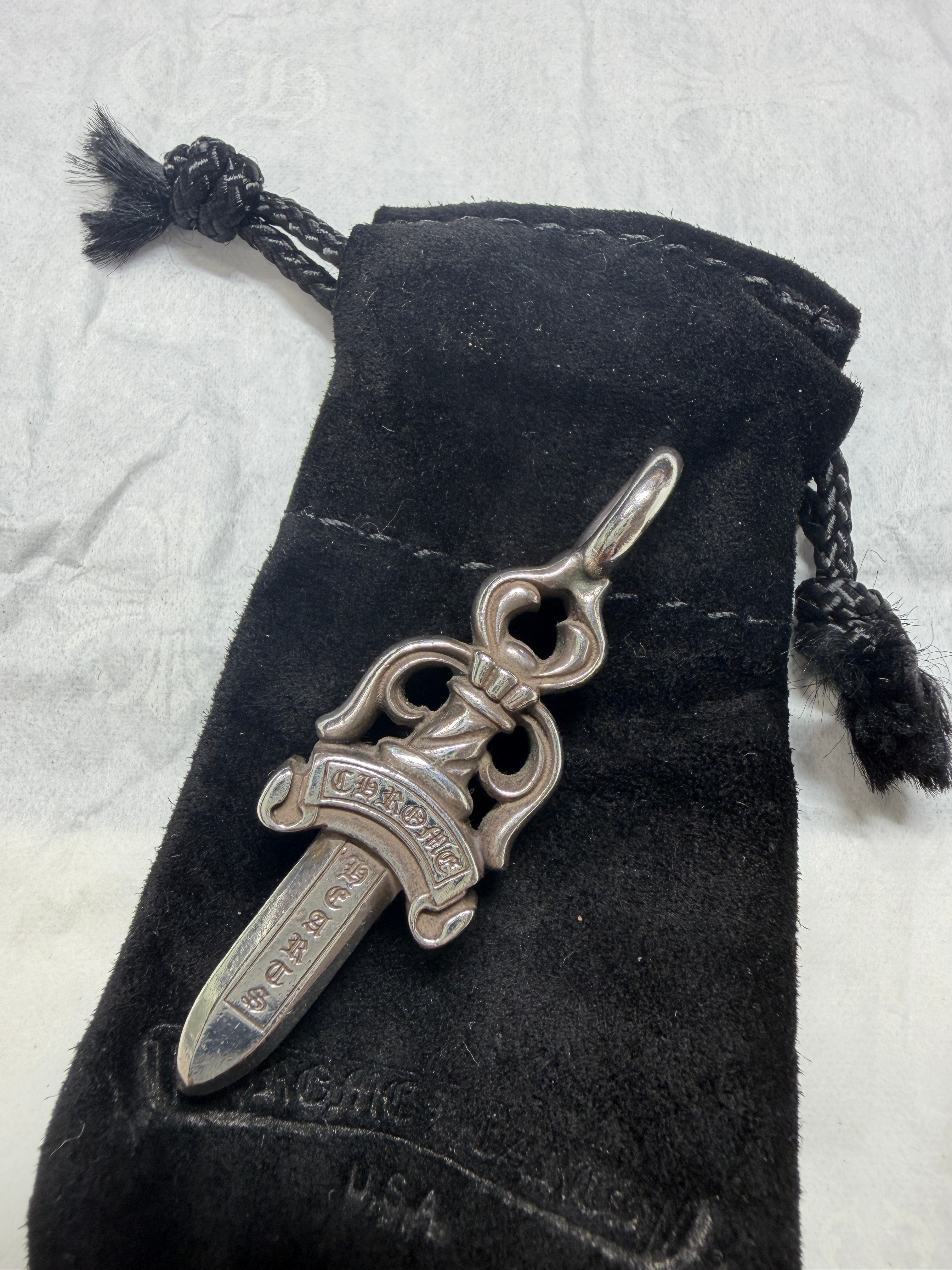 Chrome Hearts Double Dagger Pendant "Silver"