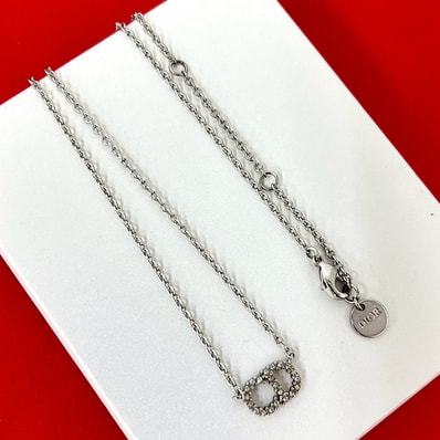 Christian Dior ディオール クレール ディー リュヌ 合金 メッキ ネックレス シルバー
47254