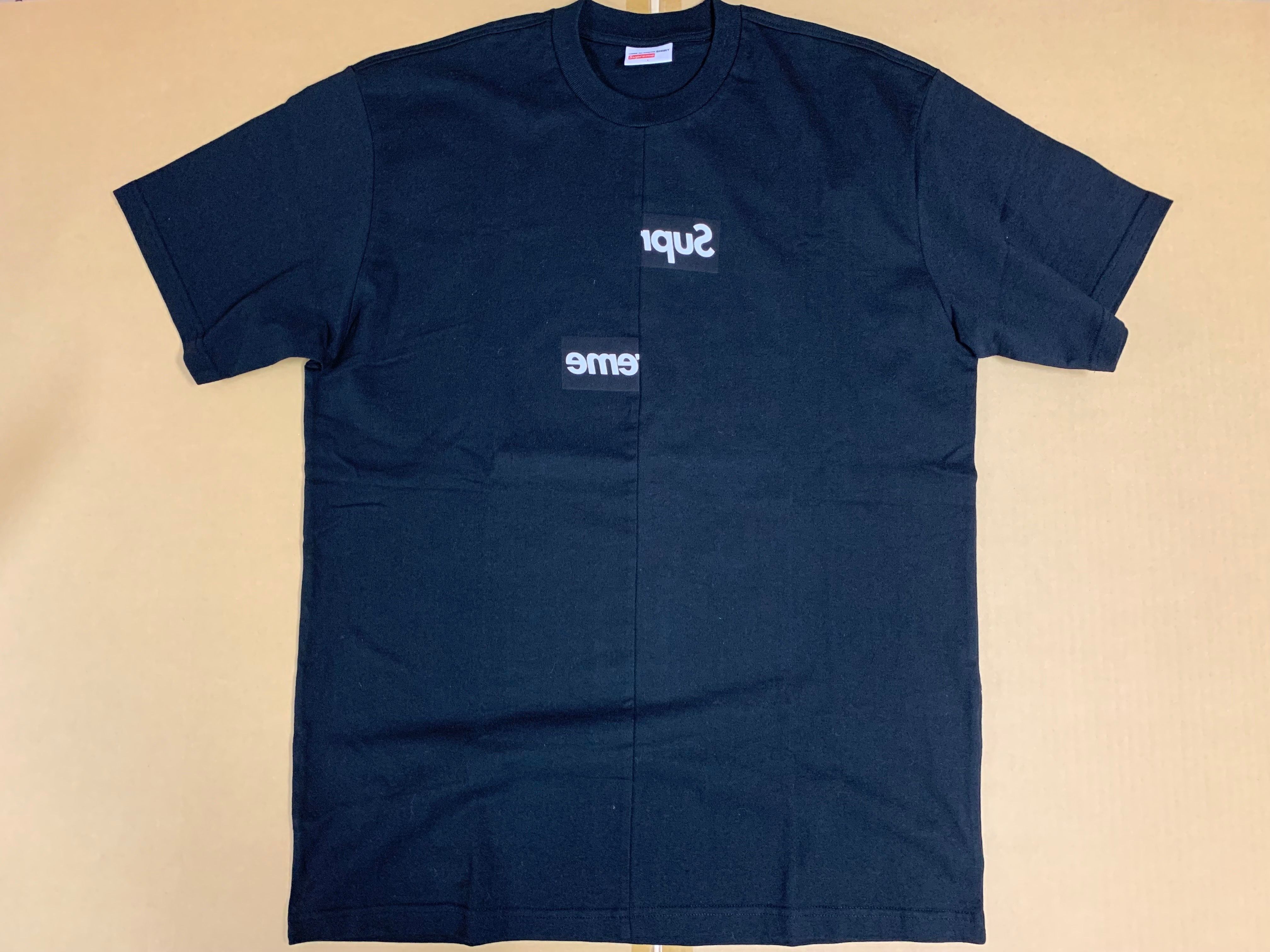 Supreme / Comme des Garçons SHIRT® Split Box Logo Tee "Black"