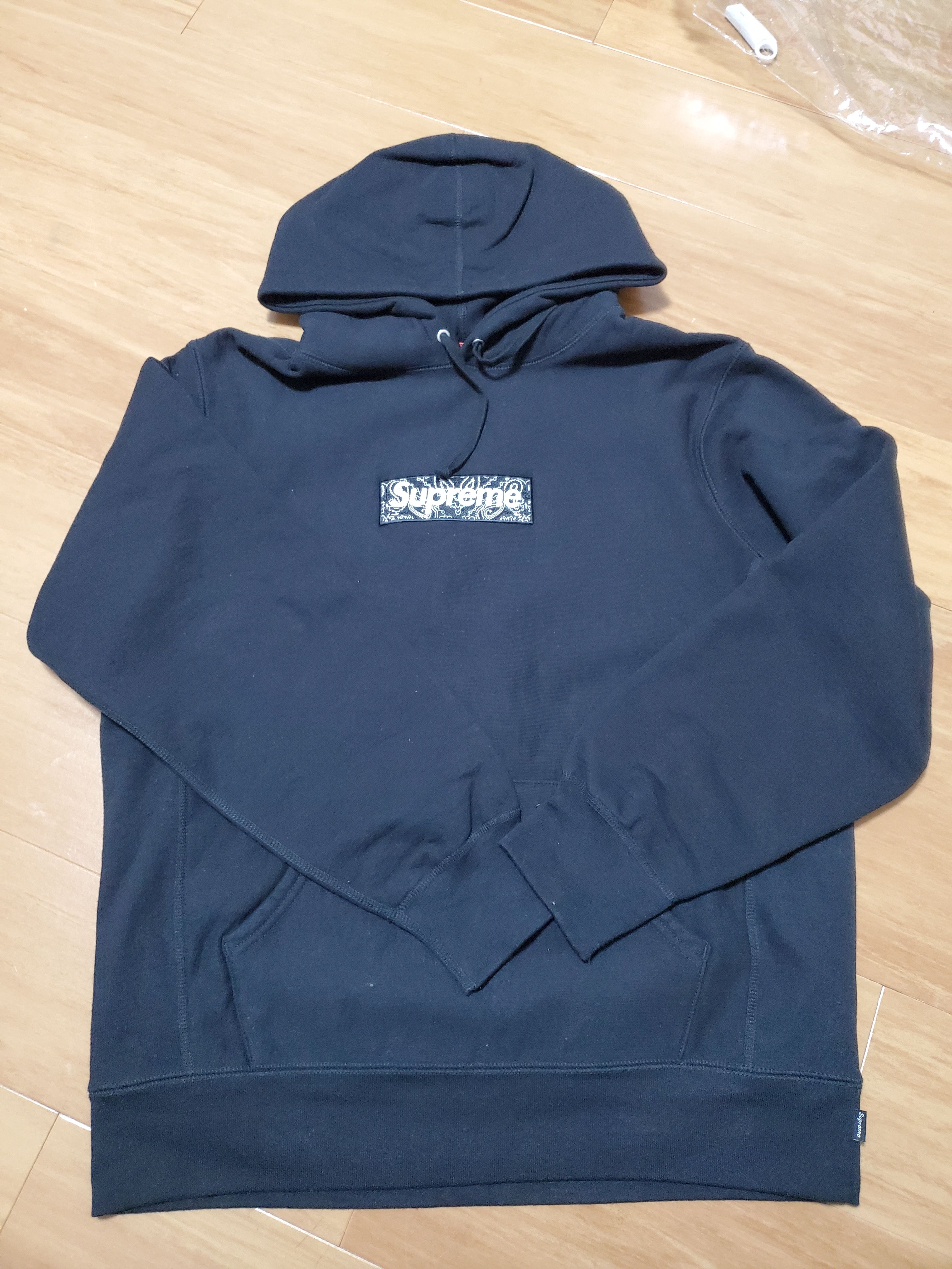 Supreme Bandana Box Logo Hooded Sweatshirt "Black"