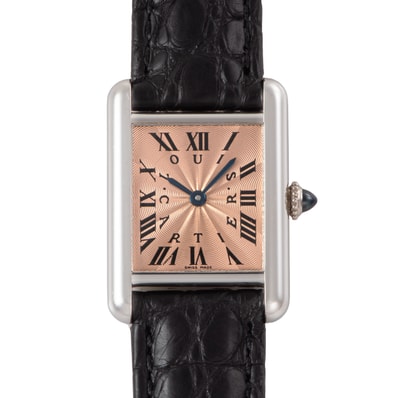 Cartier カルティエ タンクルイ MM W1525351 創業150周年記念モデル サーモンピンク Cal.78-1 Pt950【中古】