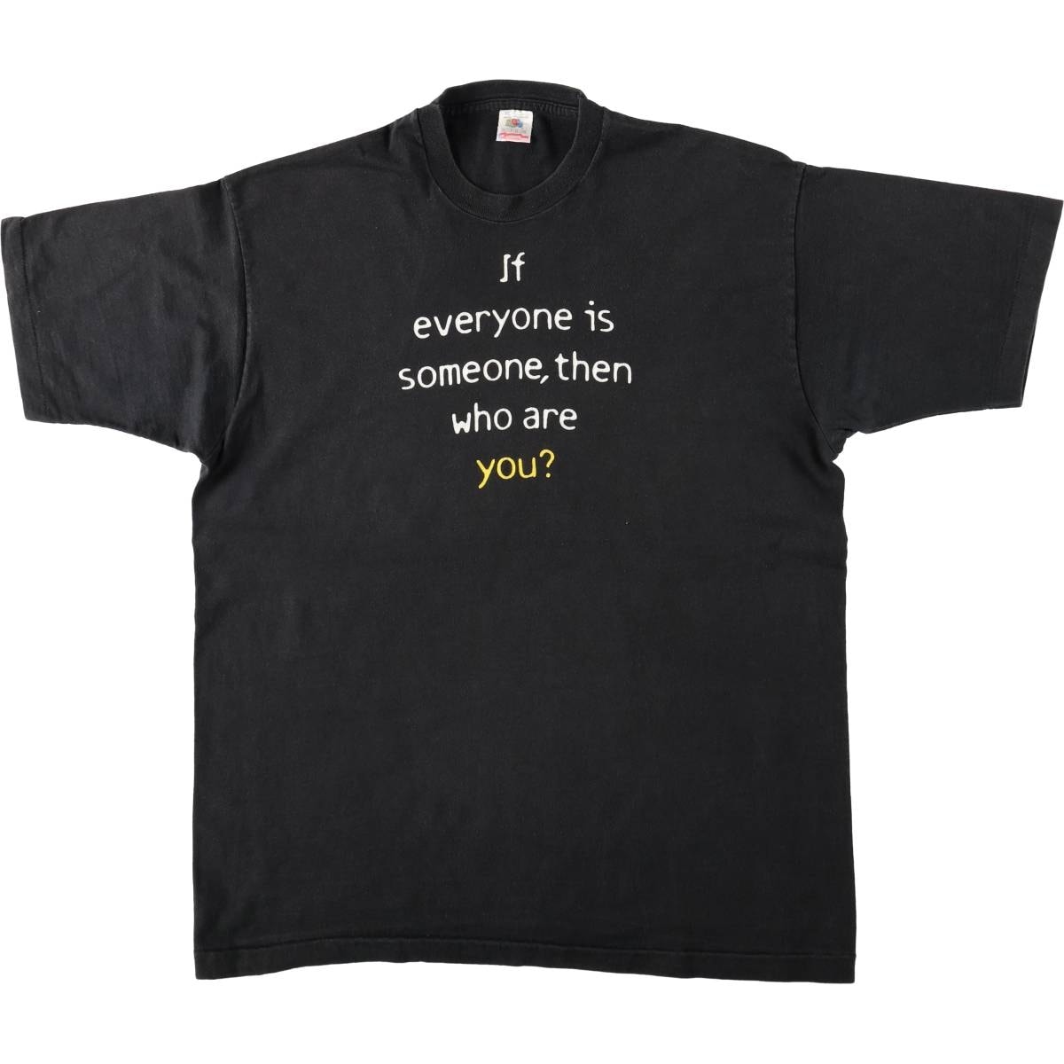 古着 90年代 フルーツオブザルーム FRUIT OF THE LOOM メッセージプリントTシャツ USA製 メンズXL相当 ヴィンテージ/eaa657373