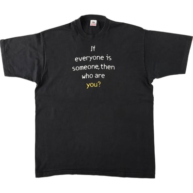 古着 90年代 フルーツオブザルーム FRUIT OF THE LOOM メッセージプリントTシャツ USA製 メンズXL相当 ヴィンテージ/eaa657373