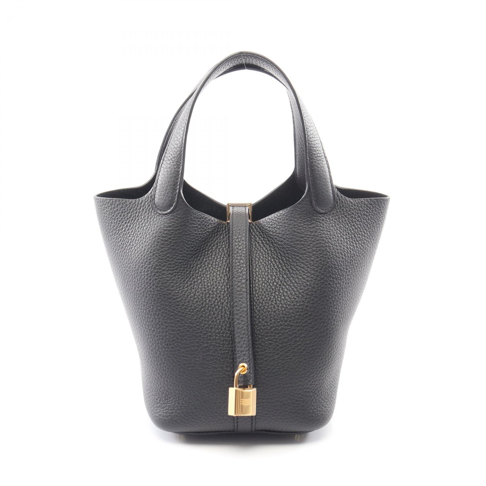 エルメス HERMES ピコタンロックPM ハンドバッグ バッグ レザー トリヨンクレマンス トリヨンクレマンス K刻印(2025年製造) レディース ブラック系 【中古】