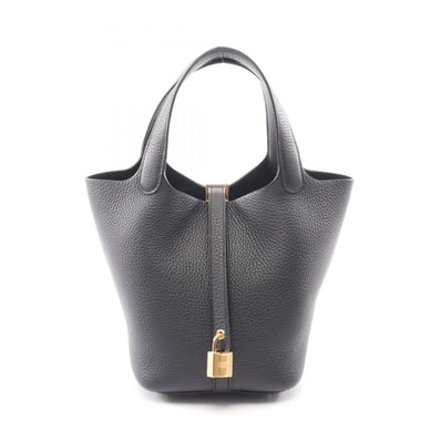 エルメス HERMES ピコタンロックPM ハンドバッグ バッグ レザー トリヨンクレマンス トリヨンクレマンス K刻印(2025年製造) レディース ブラック系 【中古】