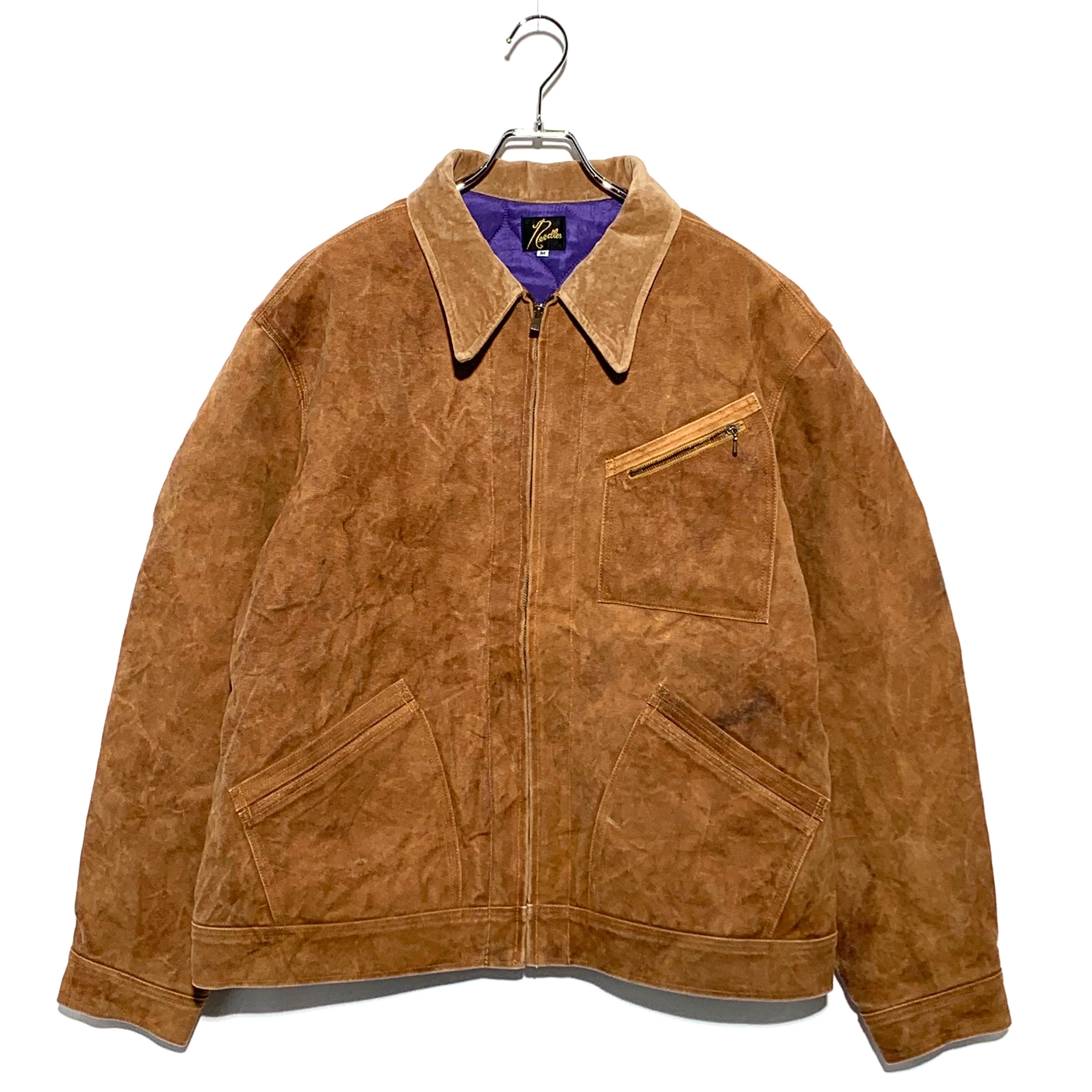 NEEDLES Zipped Work Jacket - Duck Canvas / Kakishibu Paint Kakishibu Dye