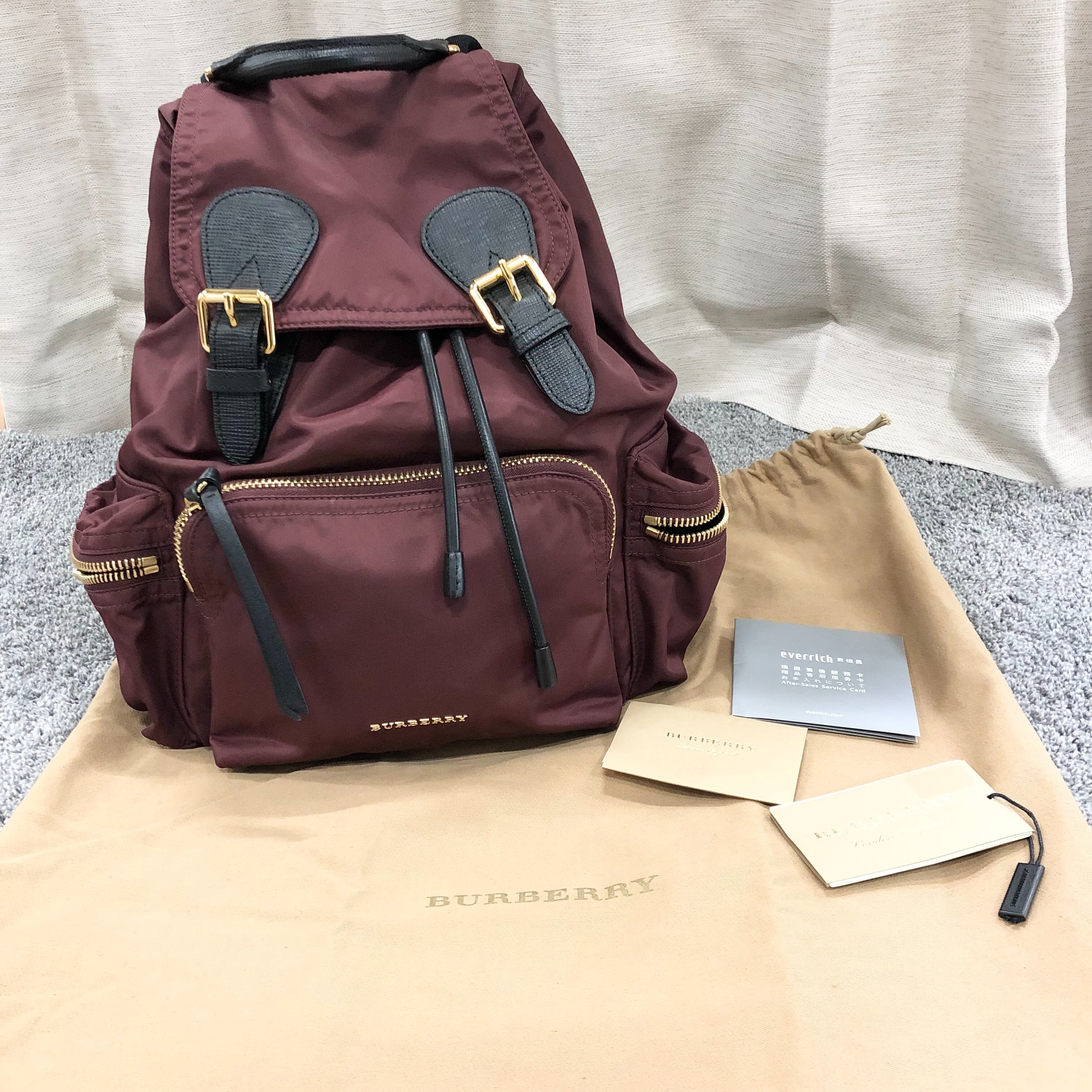 Burberry Runway Nylon Backpack "Maroon"